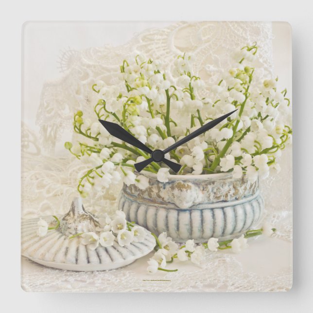 Reloj Cuadrado Lily Of The Valley (Anverso)
