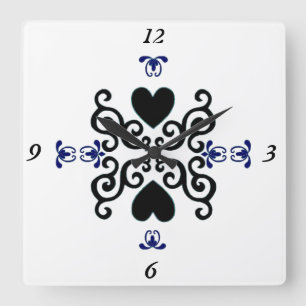 Reloj Cuadrado Lily y Heart