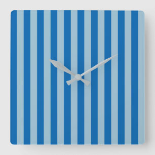 Reloj Cuadrado Limonada Azul Eléctrico y Rayas Verticales Acuamar