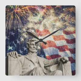 Reloj Cuadrado Lincoln American July 4th Celebration