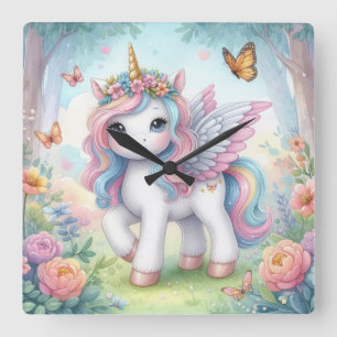 Reloj Cuadrado Lindo unicornio