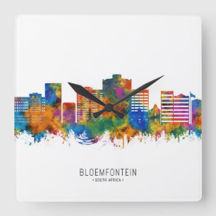 Reloj Cuadrado Línea aérea de Bloemfontein South Africa