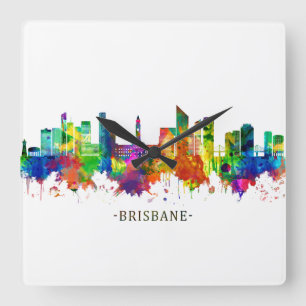 Reloj Cuadrado Línea aérea de Brisbane Australia