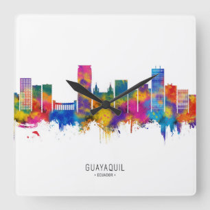 Reloj Cuadrado Línea aérea de Guayaquil en Ecuador