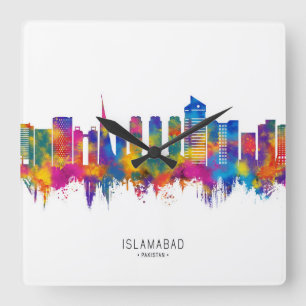 Reloj Cuadrado Línea aérea de Islamabad en Pakistán