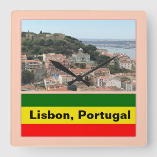 Reloj Cuadrado Línea aérea de Lisboa y Portugal