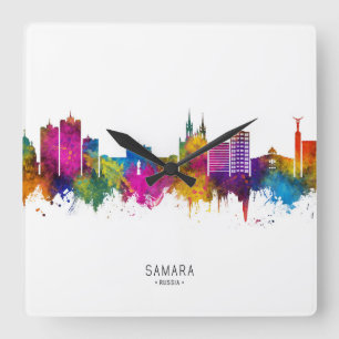 Reloj Cuadrado Línea aérea de Samara Russia
