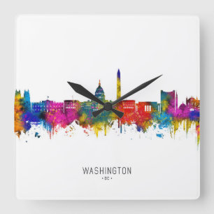 Reloj Cuadrado Línea aérea de Washington D.C. USA