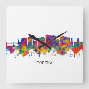 Reloj Cuadrado Línea aérea Topeka Kansas