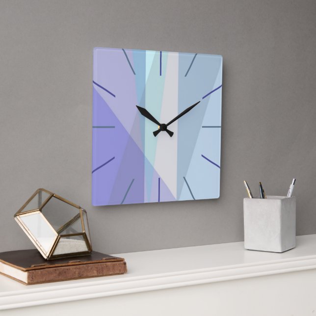 Reloj - cuadrado - línea de costa (Oficina)