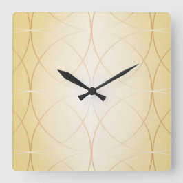 Reloj Cuadrado Líneas doradas