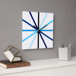 Reloj Cuadrado Líneas modernas de degradado geométrico Minimalist