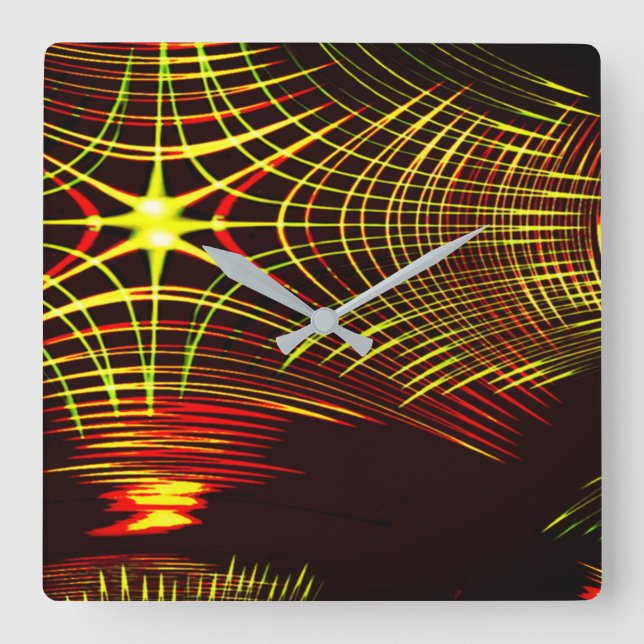 Reloj Cuadrado ¿Líneas que se repiten en onda y efecto luz? (Anverso)