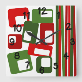 Reloj Cuadrado Líneas y Rectángulos