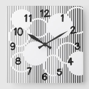 Reloj Cuadrado Lined Hexagons