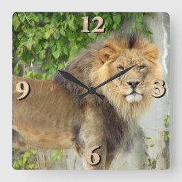 Reloj Cuadrado Lion at Maasai Mara 2