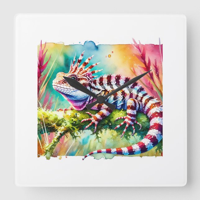 Reloj Cuadrado Listoncillo beauty of nature 010924AREF148 - Water (Anverso)