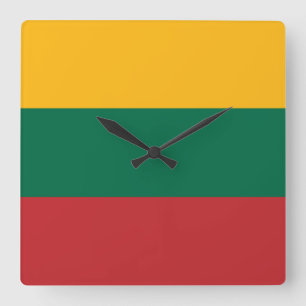 Reloj Cuadrado Lithuania Flag