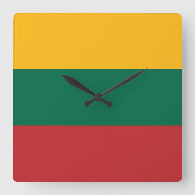 Reloj Cuadrado Lithuania Flag (Anverso)