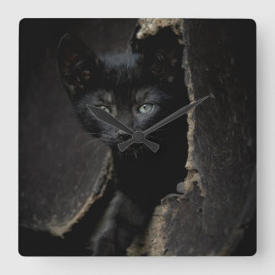 Reloj Cuadrado Little Black Kitty