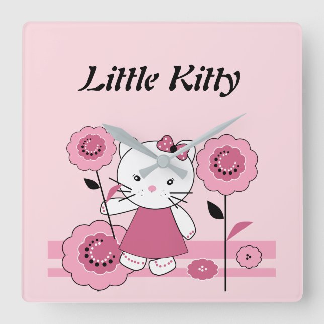 Reloj Cuadrado Little Kitty (Anverso)