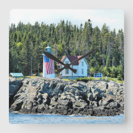 Reloj Cuadrado Little River Lighthouse, Maine Clock