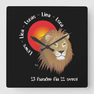 Reloj Cuadrado Liun 23 fanadur fin 22 avust Uhr