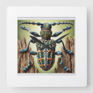 Reloj Cuadrado Lizard Beetle 020924IREF213 - Watercolor