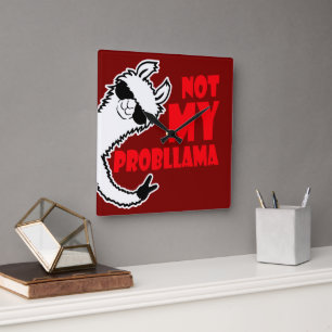 Reloj Cuadrado Llama No Es Mi Probllama Signo De Paz Gafas De Sol