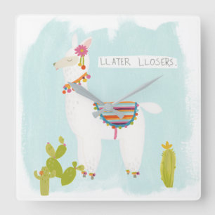 Reloj Cuadrado Llama Rama- Llater Llosers de Pom Pom