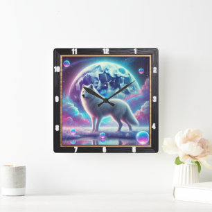 Reloj Cuadrado Lobo lunar Dream