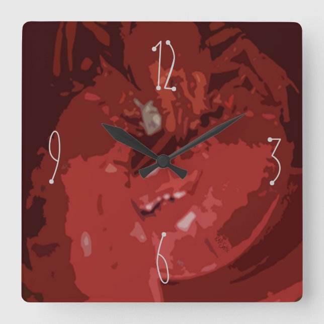 Reloj Cuadrado Lobster Abstract (Anverso)