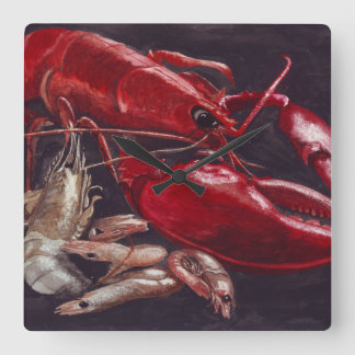 Reloj Cuadrado Lobster and Shrimps