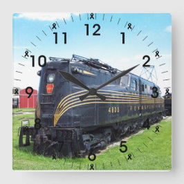 Reloj Cuadrado Locomotora Ferroviaria de Pennsylvania GG-1 #4800