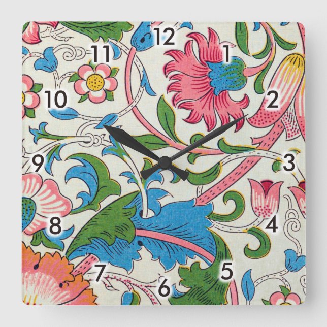 Reloj Cuadrado Lodden, William Morris (Anverso)