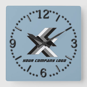 Reloj Cuadrado LOGO DE SU EMPRESA, personalizado, agregue su text