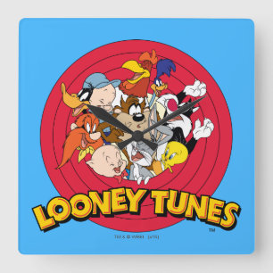 Reloj Cuadrado Logotipo de caracteres LOONEY TUNES™
