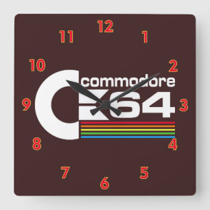 Reloj Cuadrado Logotipo de PC del Commodore C64 de Guay