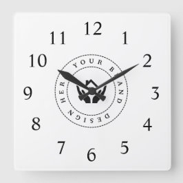 Reloj Cuadrado Logotipo de Personalizado Minimalista simple y pro