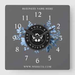 Reloj Cuadrado Logotipo de Personalizado Minimalista simple y pro