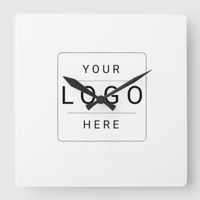Reloj Cuadrado Logotipo personalizado (Anverso)