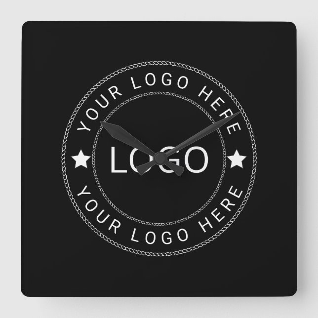 Reloj Cuadrado Logotipo personalizado (Anverso)