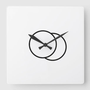 Reloj Cuadrado Logotipo personalizado simple minimalista elegante