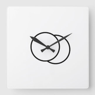 Reloj Cuadrado Logotipo personalizado simple minimalista elegante