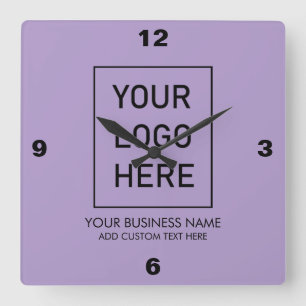 Reloj Cuadrado Logotipo profesional de negocio y compañía de text