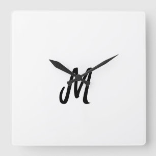 Reloj Cuadrado logotipo simple mínimo de monograma cocción person