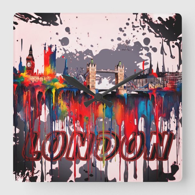 RELOJ CUADRADO LONDON (Anverso)