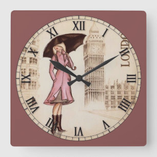 Reloj Cuadrado London Clock Tower and Model