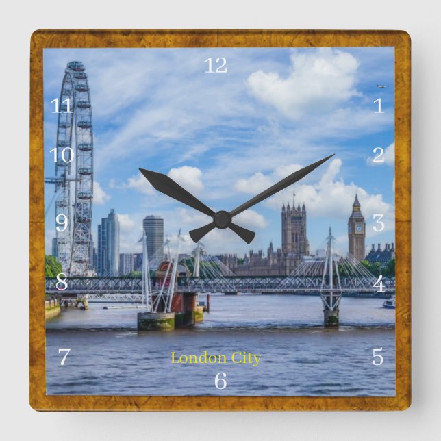 Reloj Cuadrado Londres (Anverso)