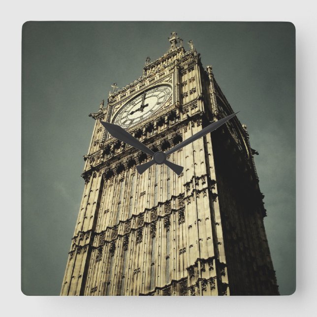 Reloj Cuadrado Londres - Bloque Big Ben y Tower Square Wall (Anverso)
